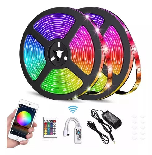 Cinta Luz Rgb Con Control  Bluetooth 10M